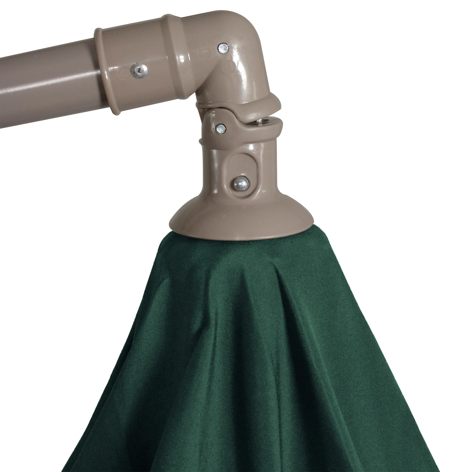 Northlight 10ft Offset Outdoor Patio Umbrella with Hand Crank, Hunter Green