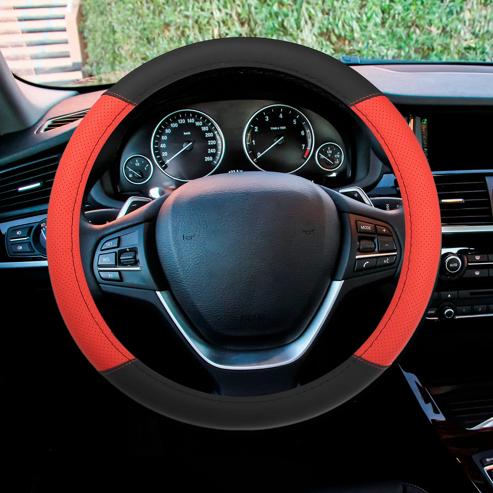 Unique Bargains Car Interior Steering Wheel Cover 38cm 15