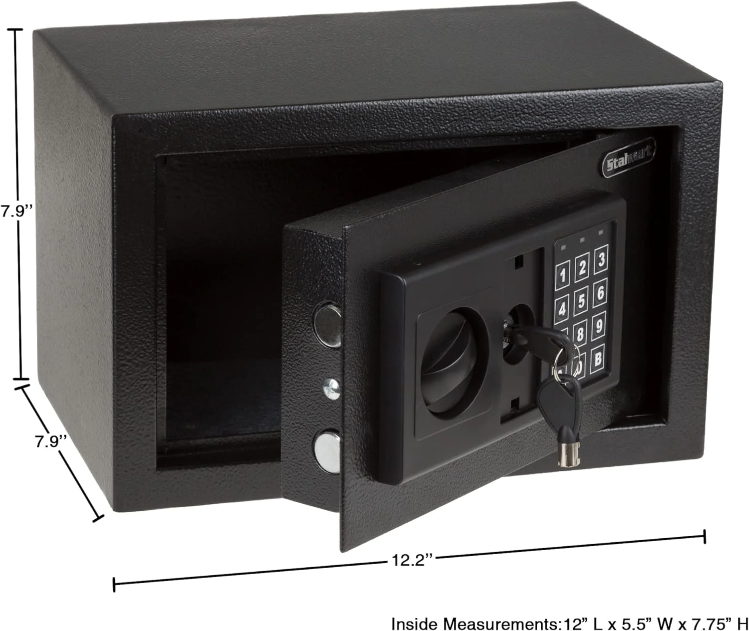 Stalwart Electronic Digital Steel Safe Box with LED Keypad and 2 Manual Override Keys &a;#226;&a;#128;&a;#147; Protect Money, Jewe