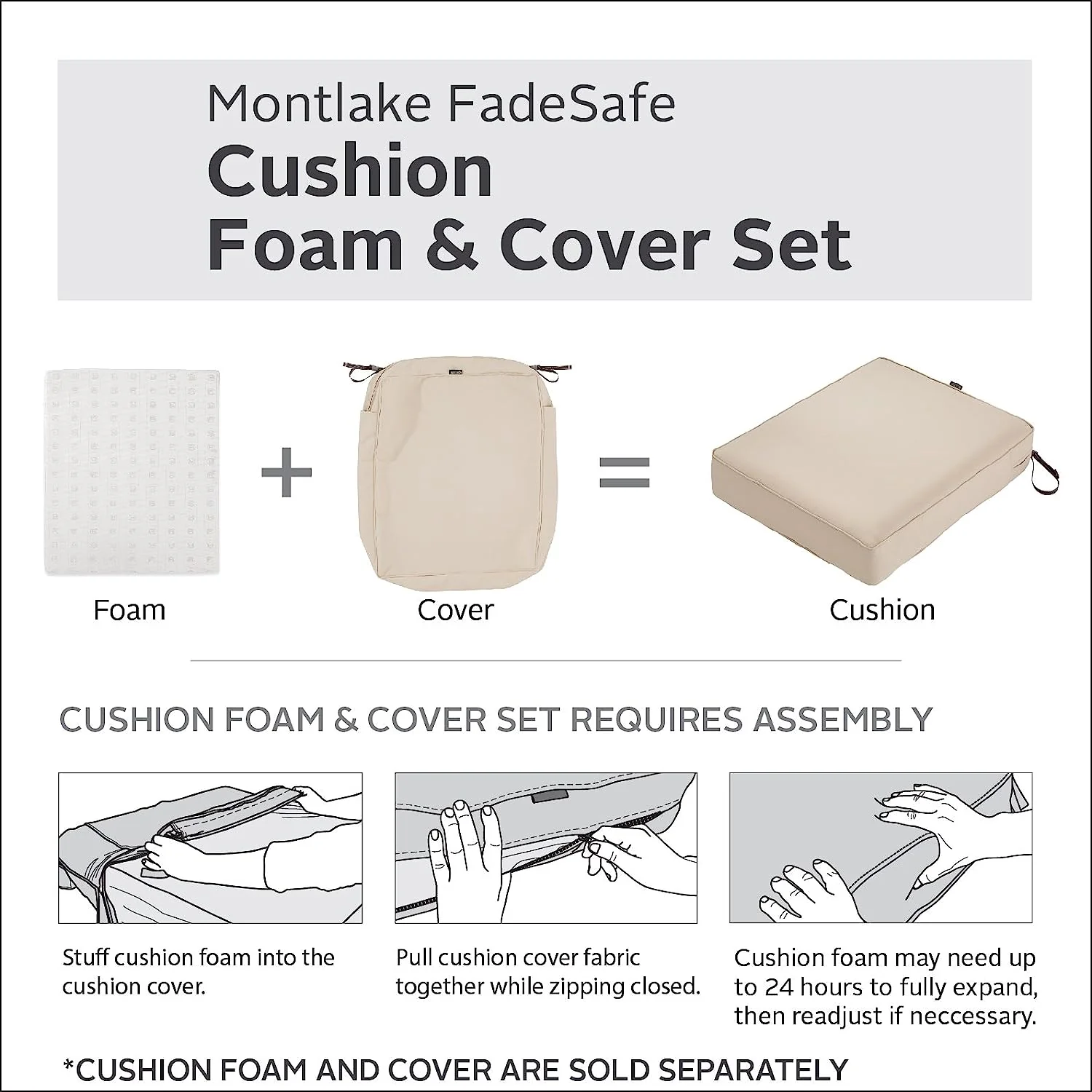Classic Accessories Patio Lounge Back Cushion Slip Cover-4