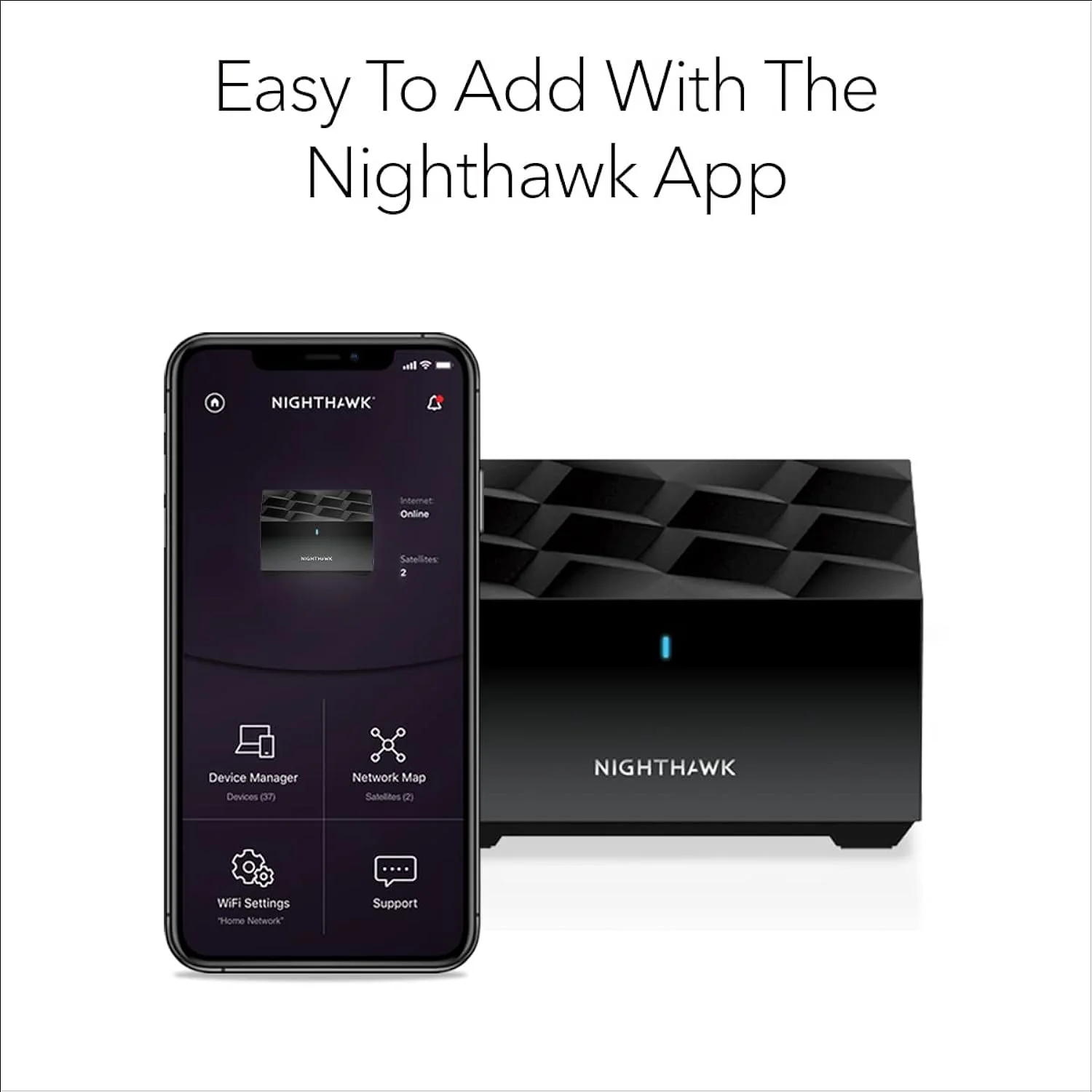 Netgear Nighthawk Dual-Band Whole Home Mesh Wifi 6 Add-On Satellite (Ms70) – Works With Your Nighthawk Mk72 Or Mk73 System, Adds Up T…