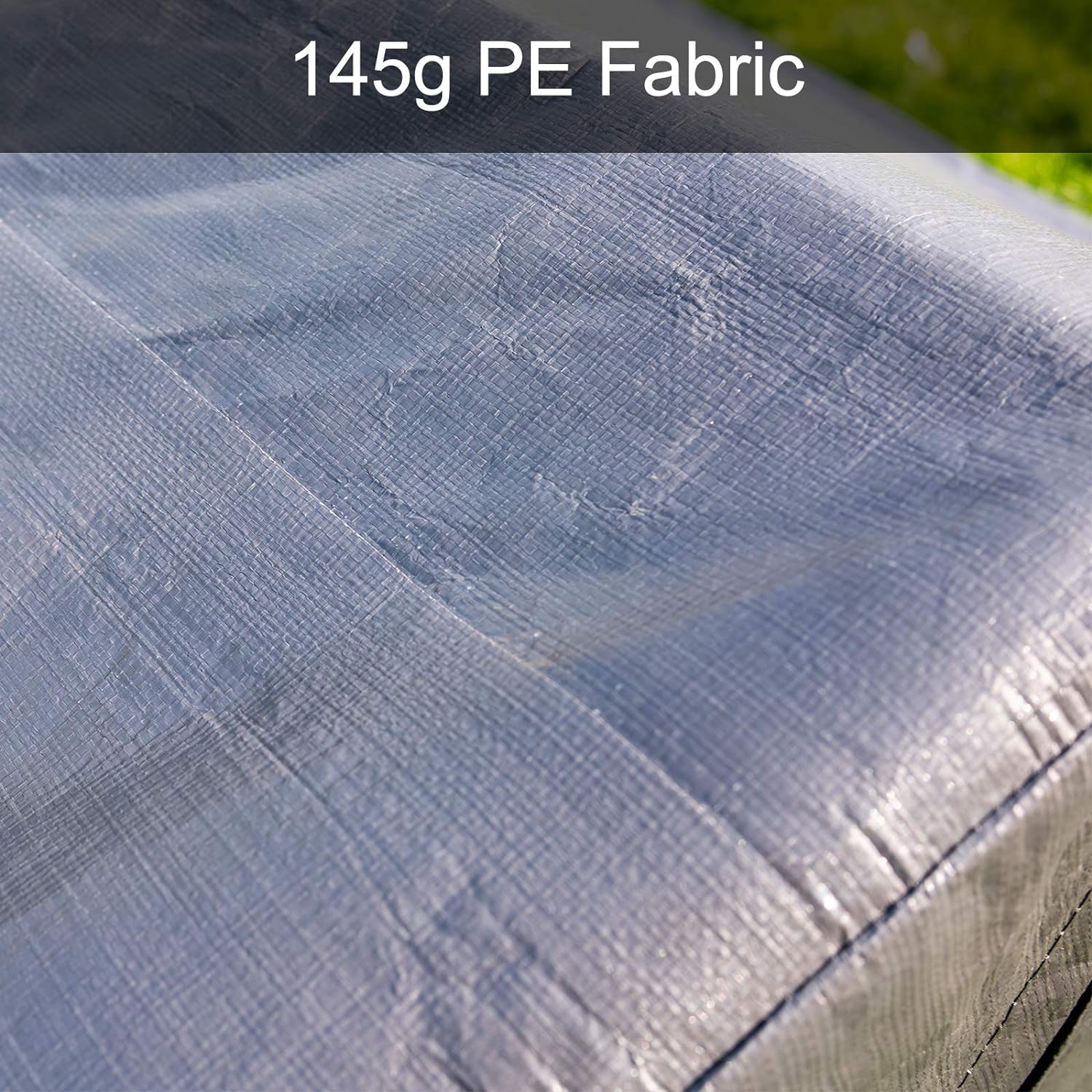 Sunnyglade 10x20 Feet Carport Replacement Top Canopy Cover with Fabric Pole Skirts and Accessories for Car Garage Shelter Tent, Dark Grey(