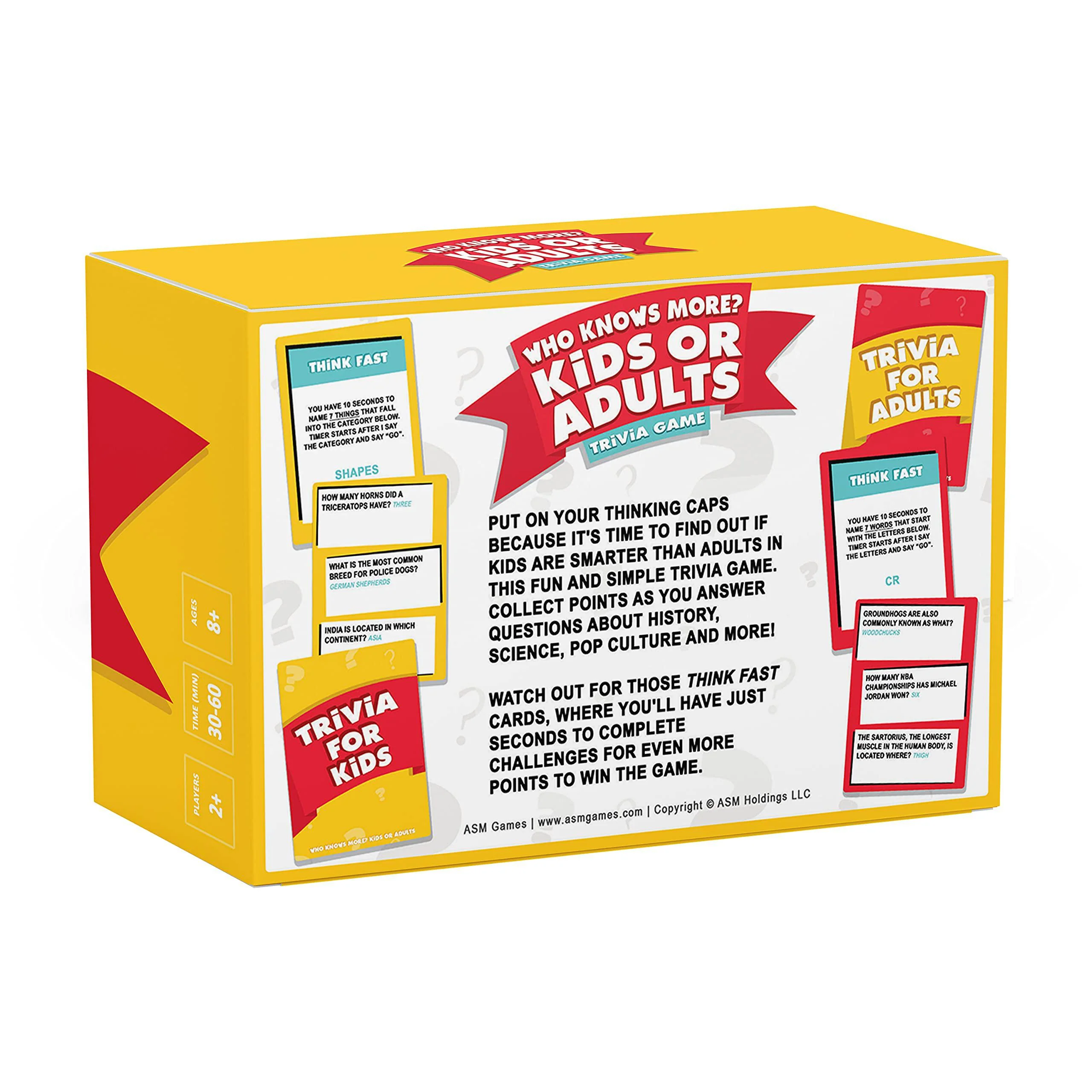 who knows more? kids or adults - the ultimate trivia game for kids, teens and adults - a fun family party game