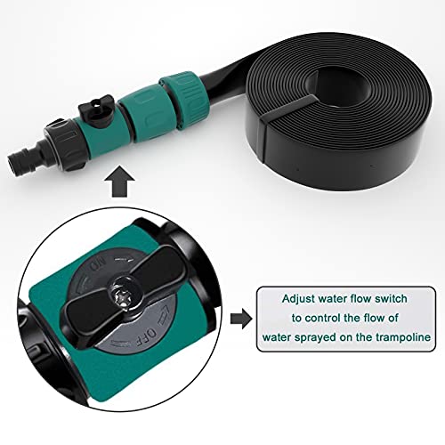 Bobor Trampoline Sprinkler for Kids, Outdoor Trampoline Backyard Water Park Sprinkler Fun Summer Outdoor Water Toys for Boys Gir
