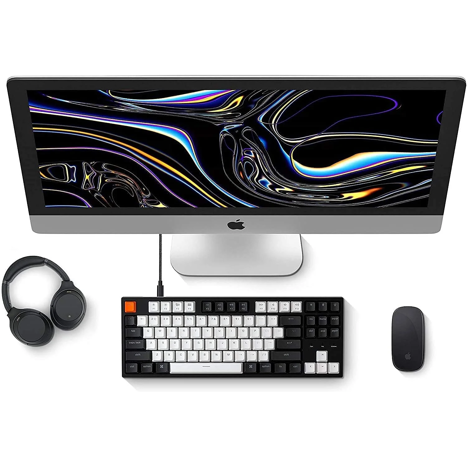 Zell Electronics Zell C1 Mac Layout Wired Mechanical Keyboard, Gateron G Pro Red Switch, Tenkeyless 87 Keys Abs Keycaps Computer Keyboard For …