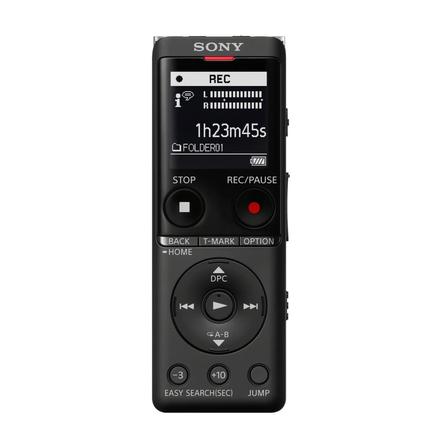 Sony Slim Design Digital Voice Recorder (Black) with Accessory Bundle