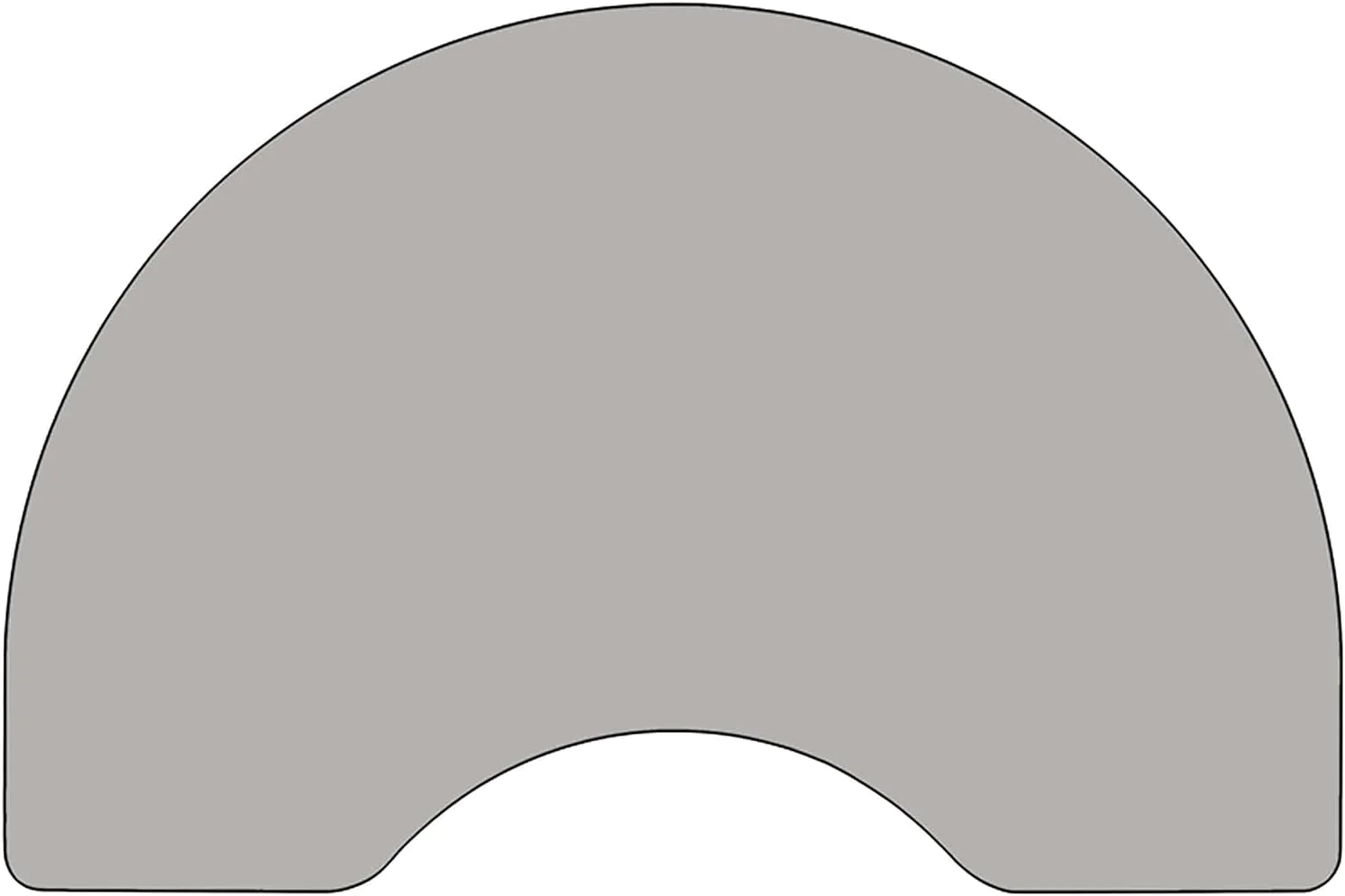 Flash Furniture 48&s;&s;W x 72&s;&s;L Kidney Grey HP Laminate Activity Table - Height Adjustable Short Legs - XU-A4872-KIDNY-GY-H-P-GG