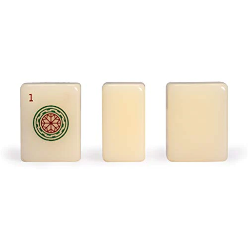 Yellow Mountain Imports Chinese Mahjong Game Set - The Classic - with 148 Medium Size Tiles, Vintage Rosewood Veneer Case, Woode