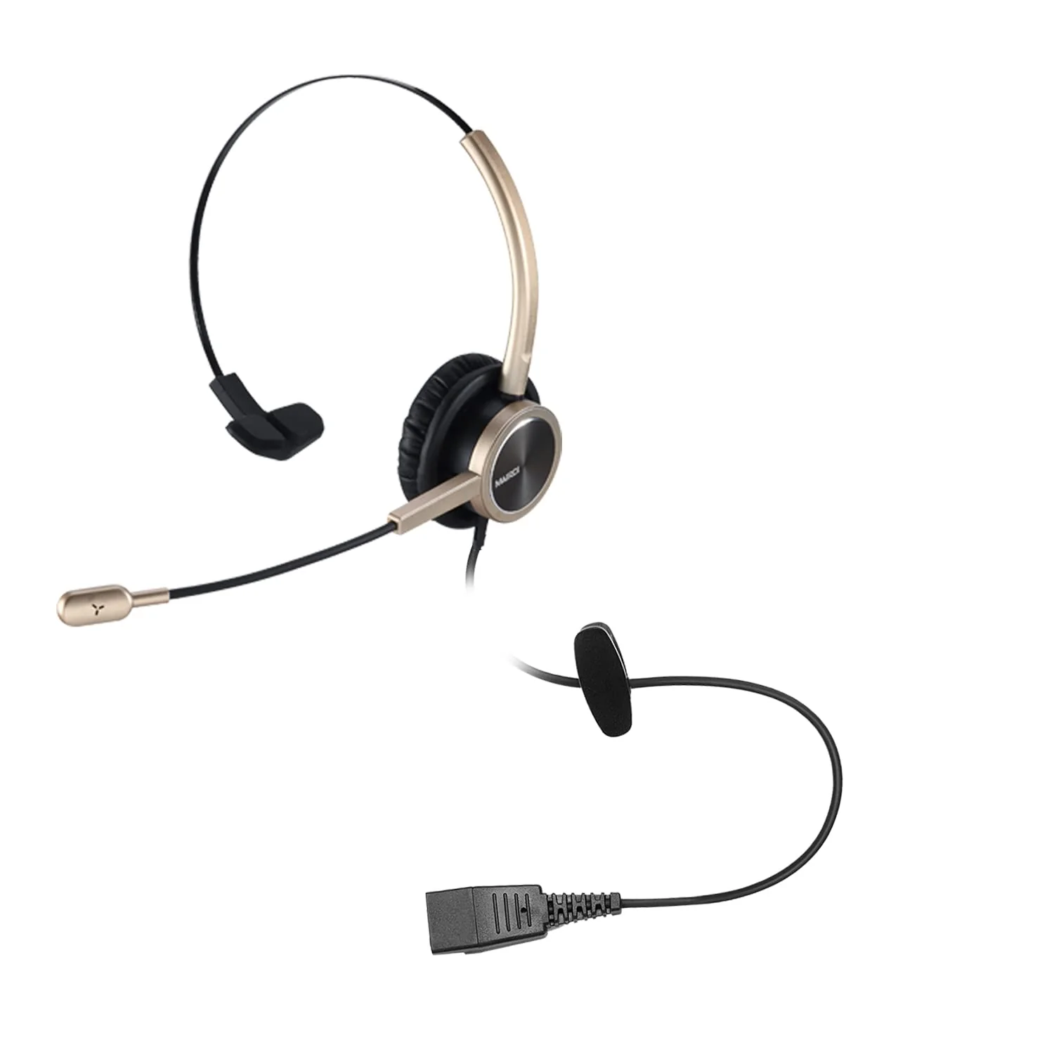 GCP Products Telephone Headset With Rj9 &a; 3.5Mm Jack For Office Landline Deskphone Cell Phone Pc Laptop, Call Center Phone Headset With Mi…