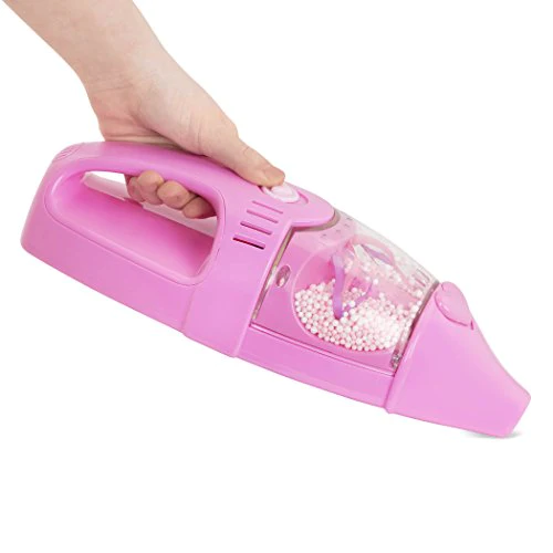 Play Circle by Battat – Home Neat Home Pink Vacuum Cleaner Set – 2-in-1 Pretend Play House Cleaning Playset with Realistic Sound