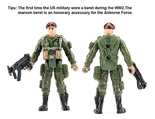 Mr.River US Army Men and SWAT Team Toy Soldiers Action Figures Playset with Military Weapons Accessories for Kids Boys Girls,12Pcs