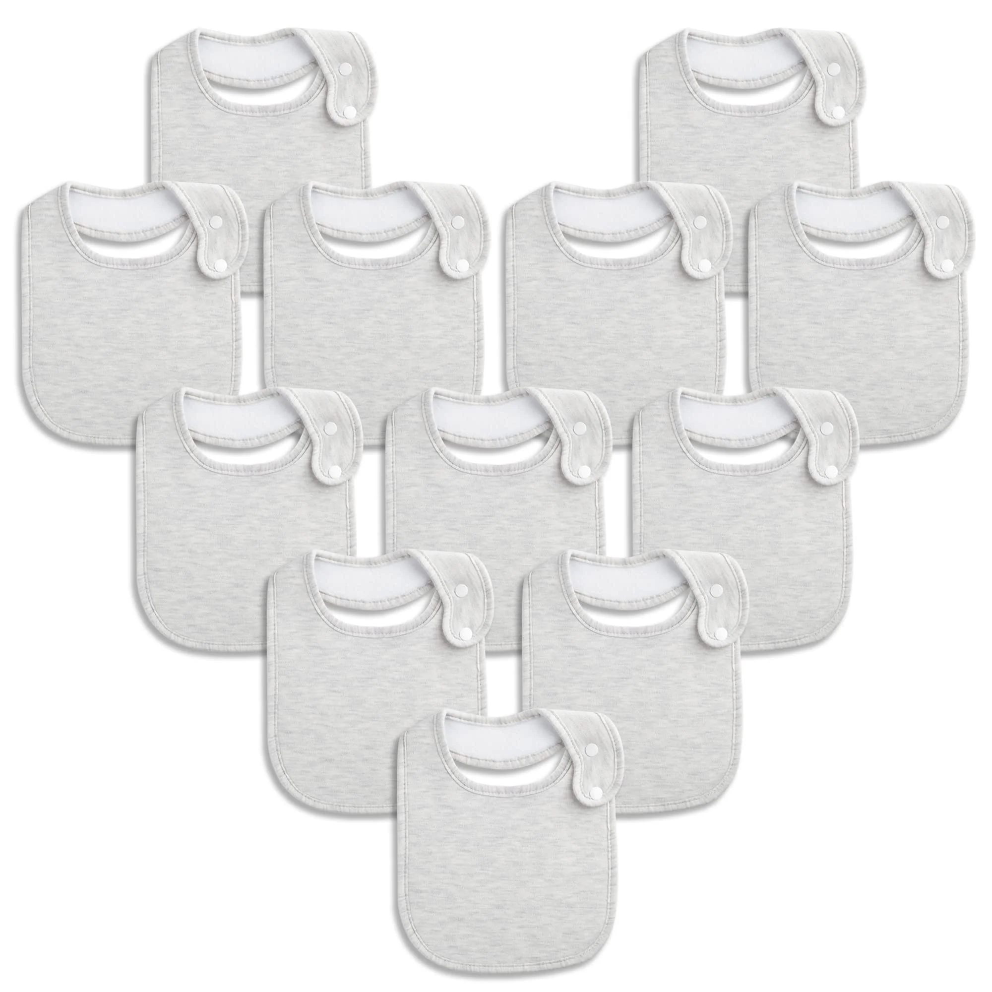 Benoxine Baby Bandana Drool Bibs Soft and Absorbent 100% Organic cotton Bandana Bibs Set for Boys girls Newborn Unisex Plain colors 3-24