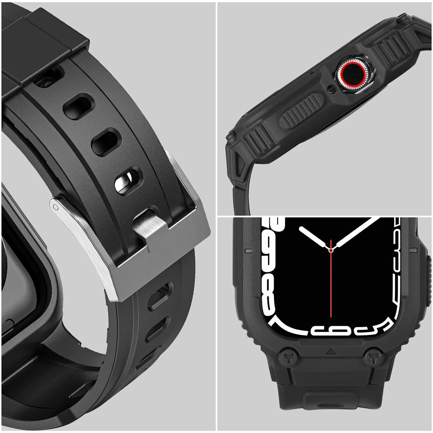 Zell Electronics Zell 3 Packs Band Case Compatible With Apple Watch Ultra 2 49Mm 45Mm 44Mm 42Mm 41Mm 40Mm 38Mm For Iwatch Series 9 8 7 Se 6 5 …
