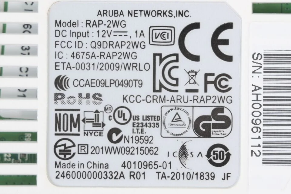GCP Products Aruba New In Box Remote Wireless Access Point With Power Supply Rap-2Wg-Us