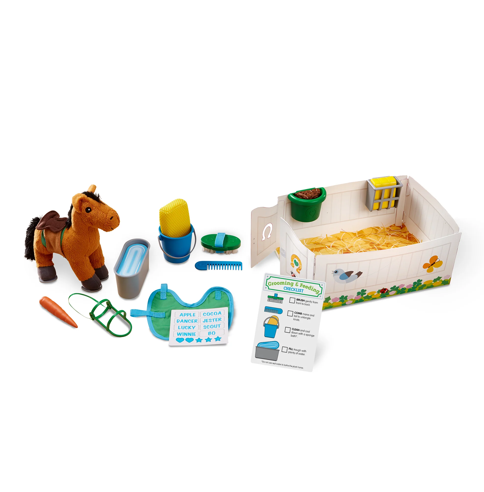 Melissa &a; Doug Feed &a; Groom Horse Care Play Set