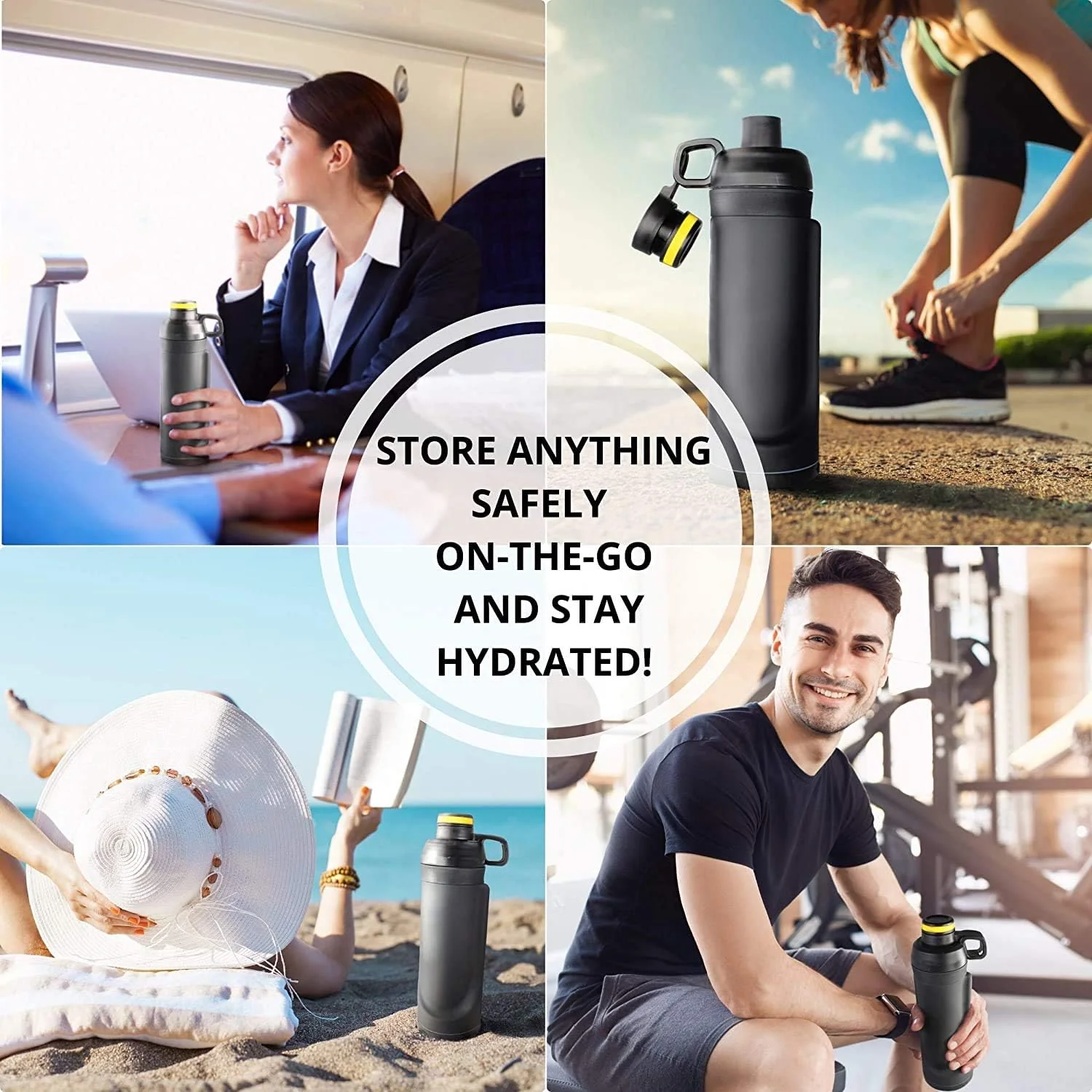 Shape Savages Diversion Water Bottle 13.5oz - Biggest Hidden Wallet Compartment - Best For Travel Safes Or Hidden Safe For The Home - BPA Fre