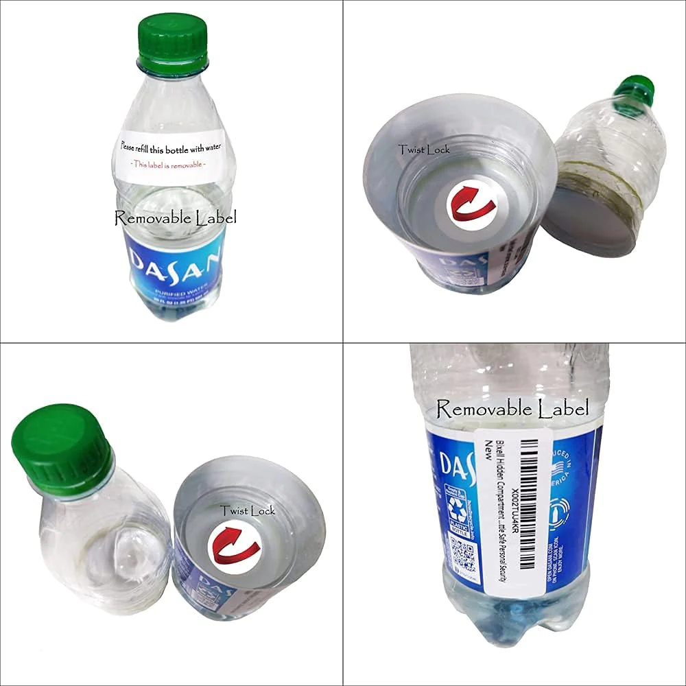 Bixell Hidden Compartment Secret Diversion Stash Water Bottle Safe Personal Security