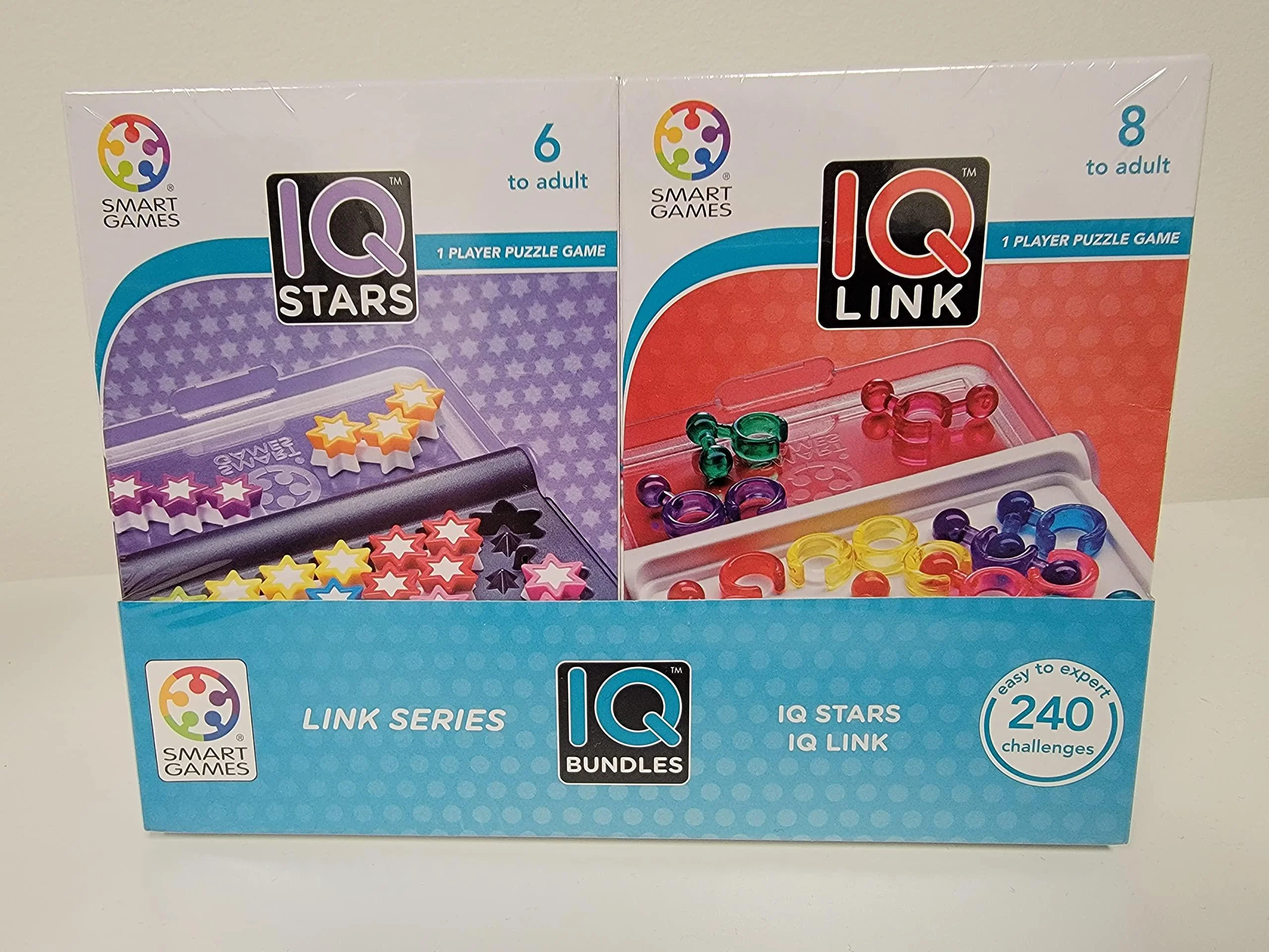 Smart Games smartgames iq bundles link series: iq link &a; iq stars 240 challenges for ages 6-adult