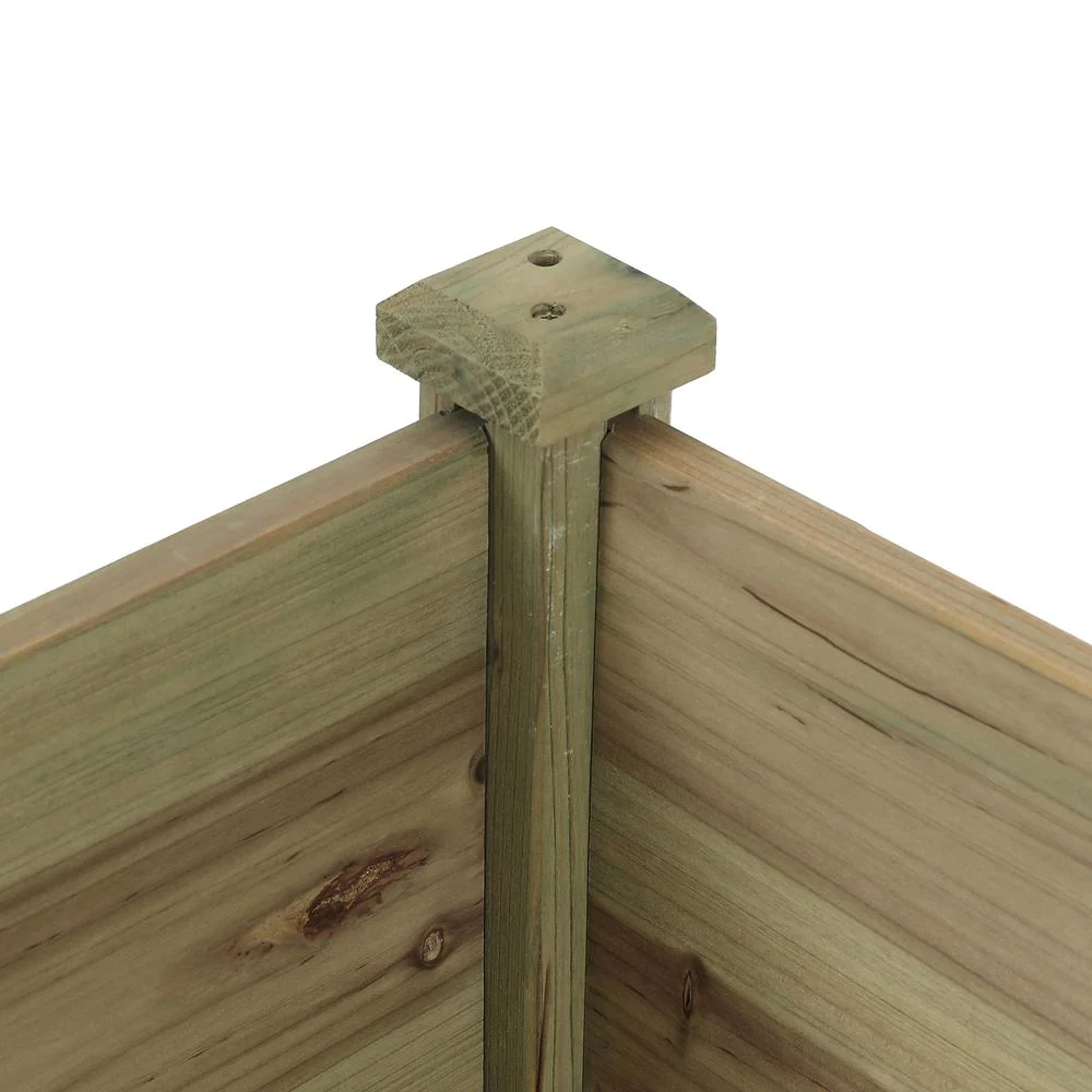 Luxen Home 48in Wood Rectangular Raised Garden Planter