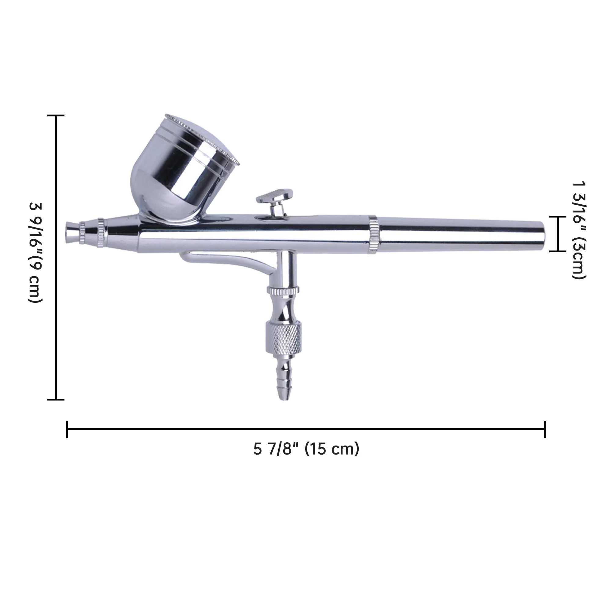 Yescom Dual Action Gravity Feed Spray Gun 0.3 mm Airbrush Paint Tattoo Nail Art Makeup