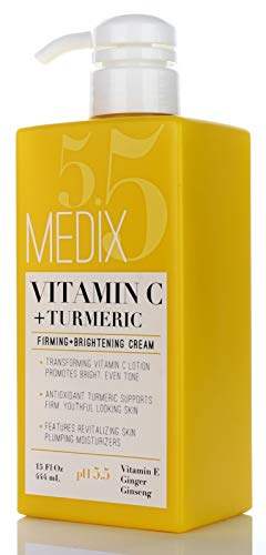 Medix 5.5 Vitamin C Cream w/Turmeric for face and body. Firming &a; brightening cream for age spots, dark spots &a; sun damaged skin