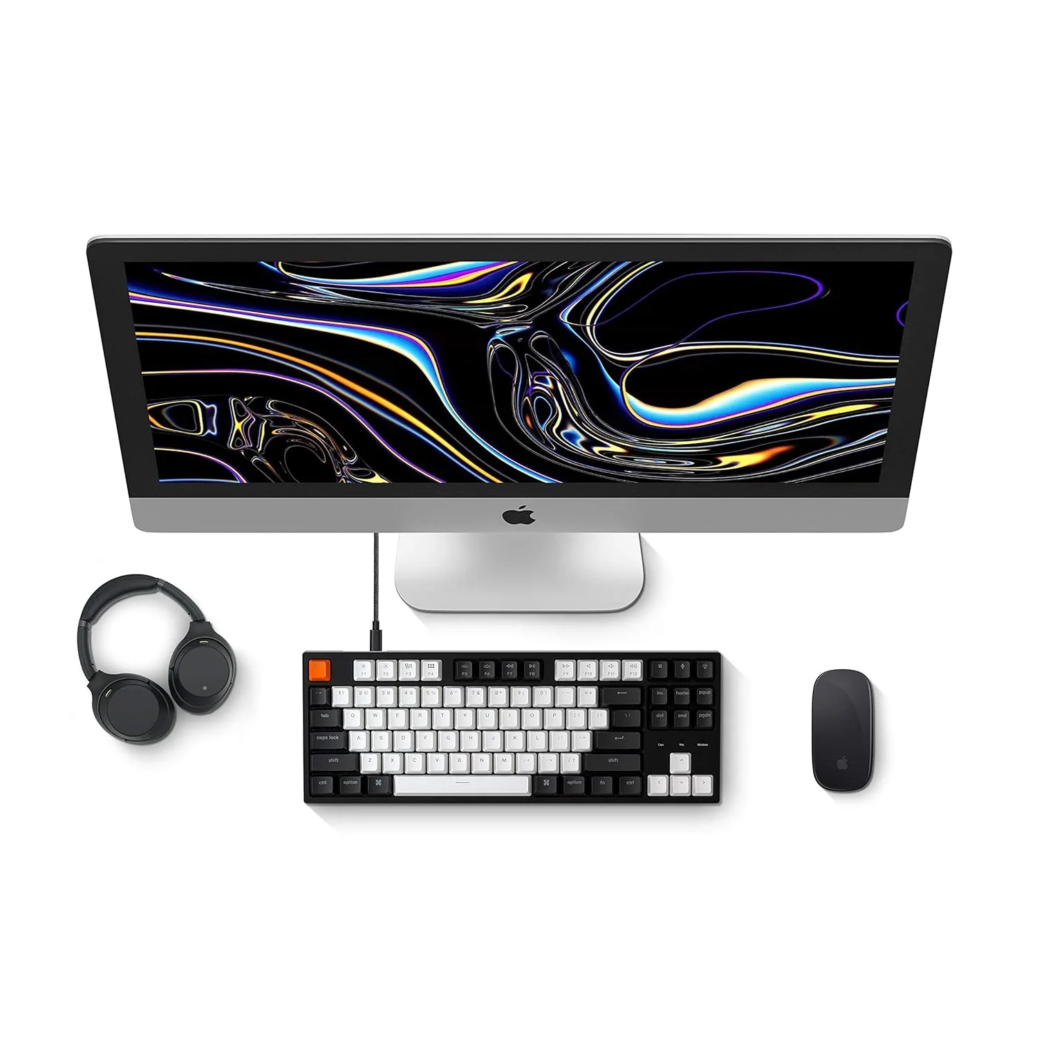 Zell Electronics Zell C1 Mac Layout Wired Mechanical Keyboard, Gateron G Pro Brown Switch, Tenkeyless 87 Keys Abs Keycaps Computer Keyboard Fo…