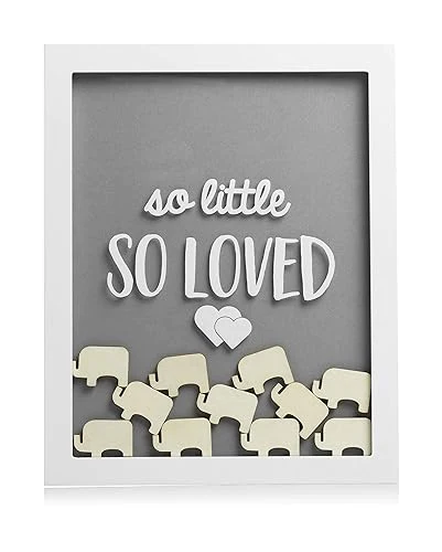 Pearhead Elephant Token Frame, Little Wishes Signature Guestbook Alternative, Pregnancy Keepsake for Soon to be Moms, Baby Showe