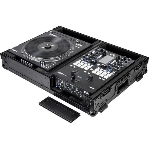 Odyssey BLACK LABEL SERIES COMPACT SYSTEM DJ COFFIN WITH WHEELS FOR A RANE SEVENTY-TWO AND ONE RANE TWELVE TURNTABLE CONTROLLER