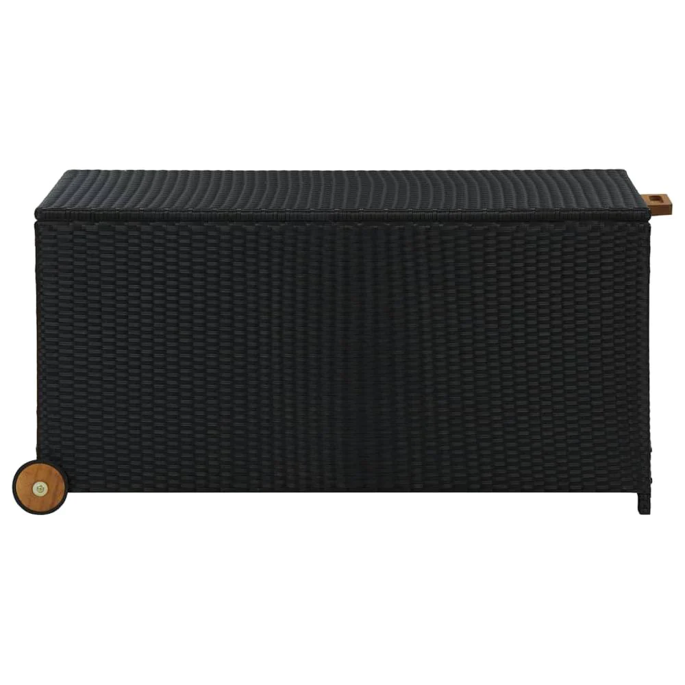 vidaXL Garden Storage Box Black 51.2
