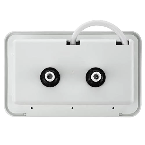 RecPro RV Exterior Shower Box Kit Faucet Hose Camper Trailer Cowboy Shower White