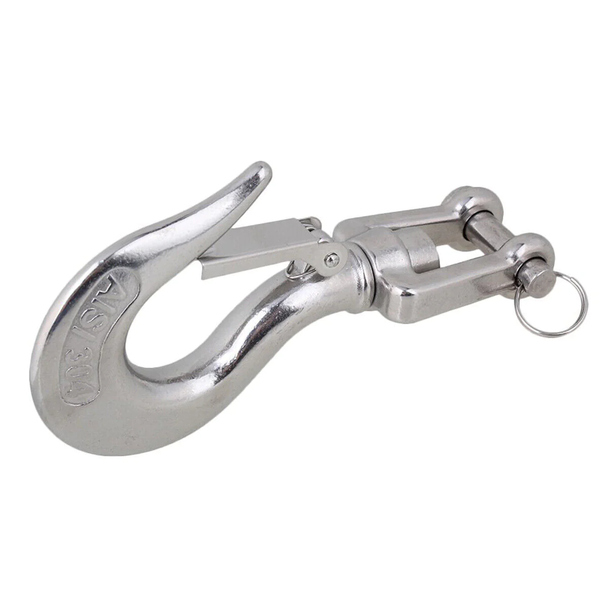 thinkstar 650Kg American Type Swivel Lifting Silver Tone Clevis Hook Rigging Accessory