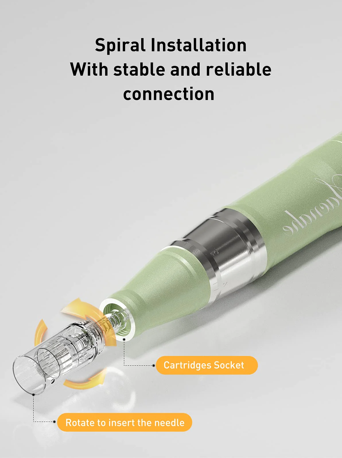 Puicmlna Microneedling Pen with 12 Pcs Pin &a; Nano Cartridges Size 0.1mm, 3 x 42-pin, 3 x 36-pin,3 x 12-pin,3 x Nano series mixed