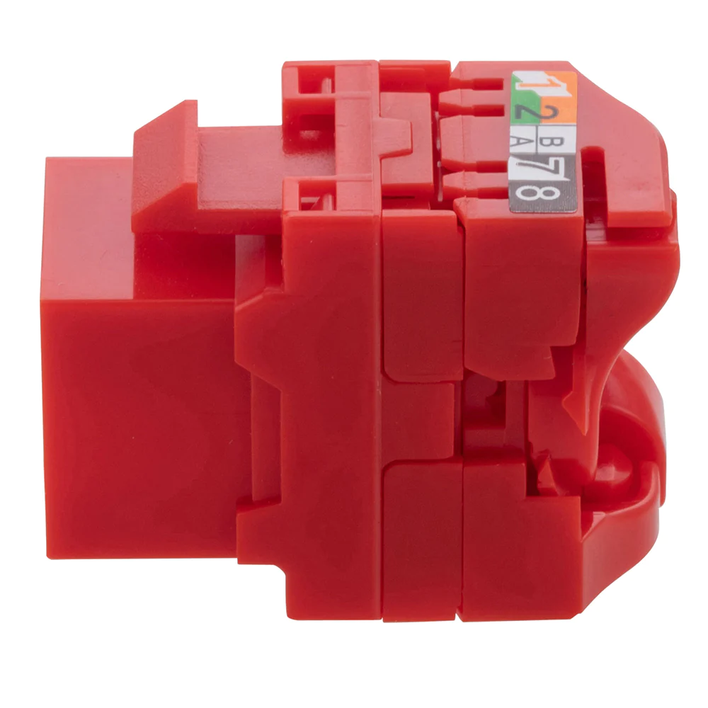 NavePoint CAT6A Unshielded Toolless Keystone Jack 15 pack, Red
