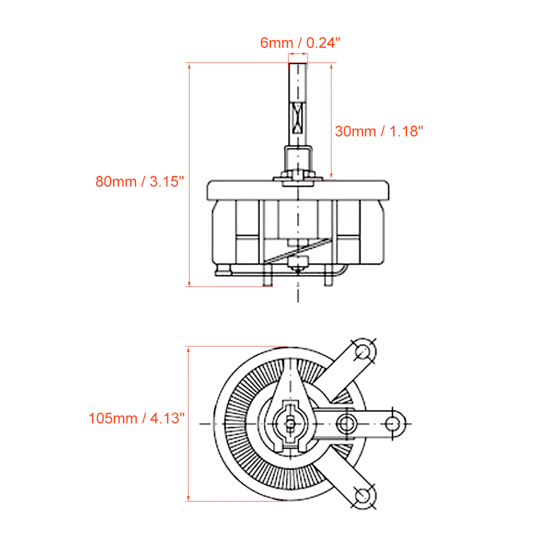 Unique Bargains 200W 10 Ohm Wirewound Ceramic Potentiometer Variable Rheostat Resistor With Knob