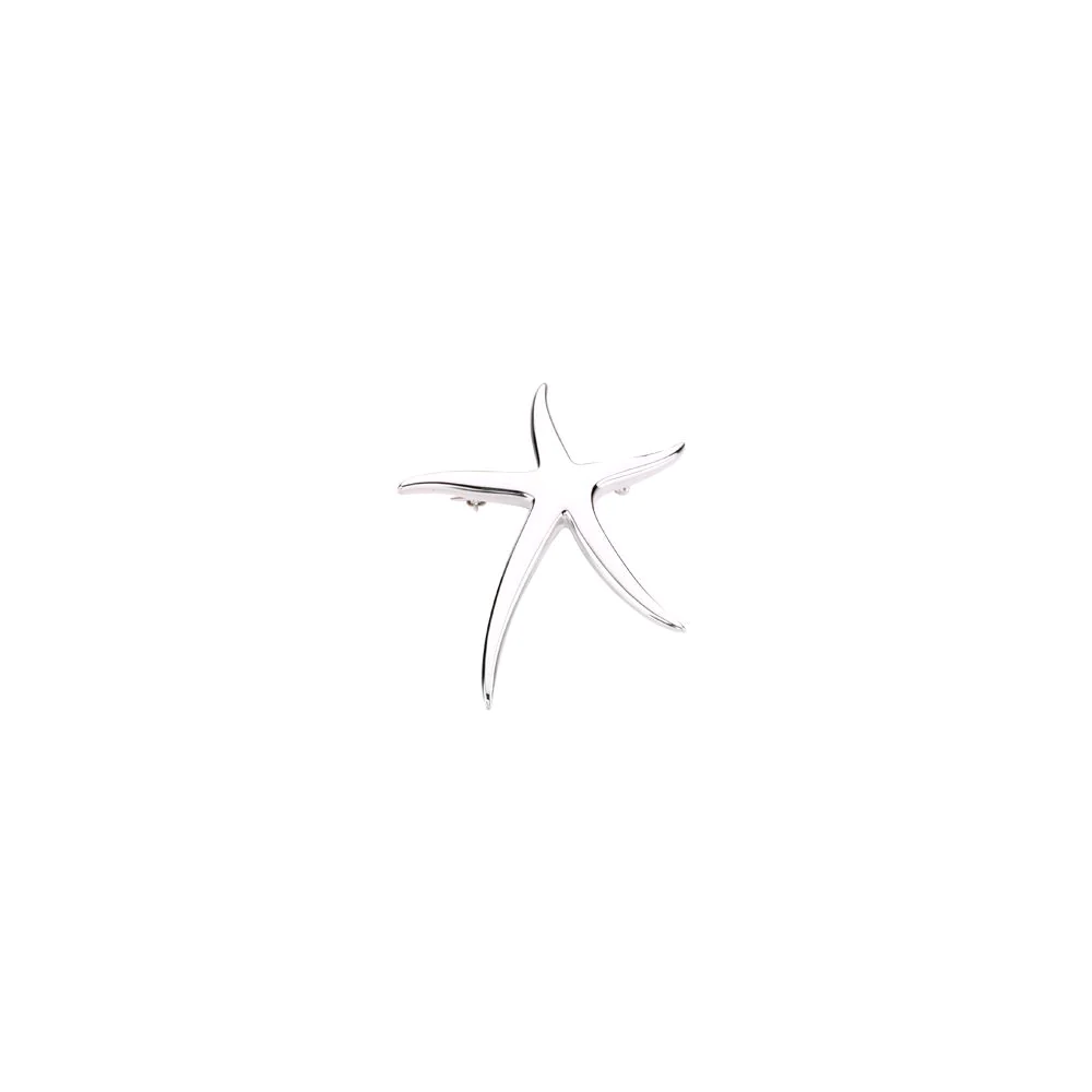 Jewelryweb Sterling Silver StarFish Pendant Brooch Pendant Brooch