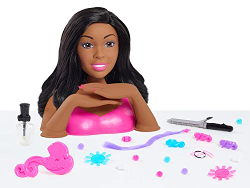Just Play Barbie Styling Head (Black Hair), Multicolor