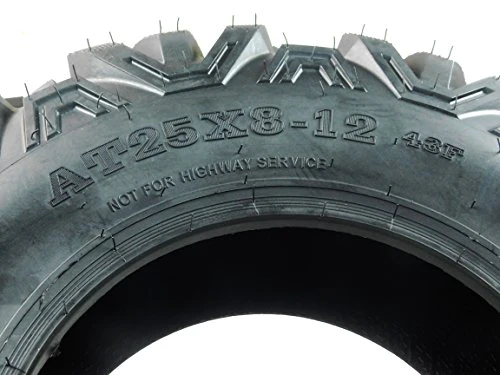 MASSFX 4 New 25x8-12 25x10-12 KT MASSFX TIRE SET ATV TIRES 6 PLY 25