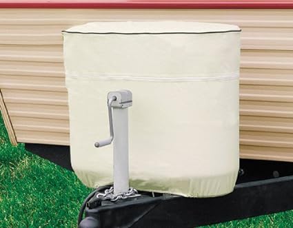 Classic Accessories 79730 RV Prophane Tank Cover White Fits Double 30/7.5 gallon