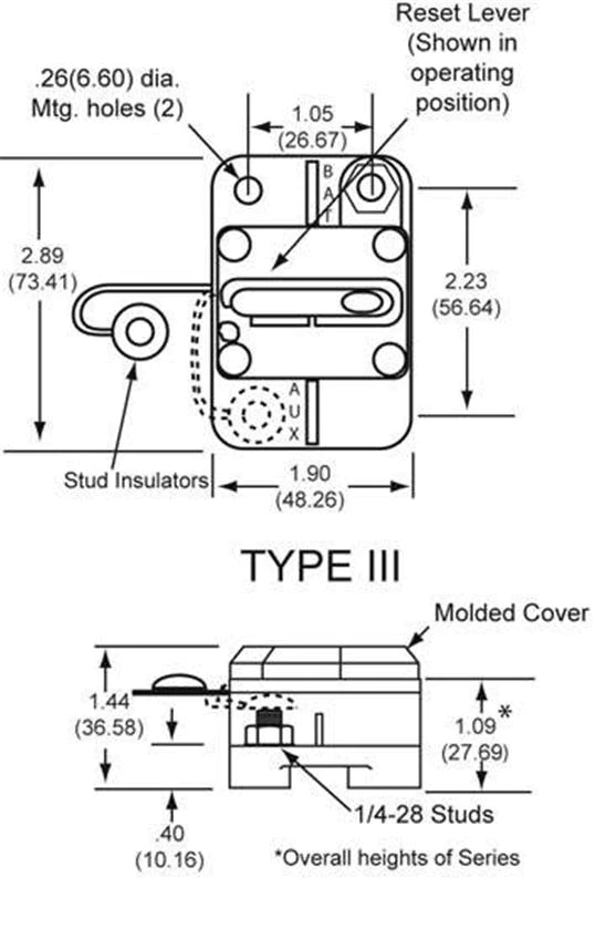 Rareelectrical NEW OEM COOPER BUSSMAN CIRCUIT BREAKER COMPATIBLE WITH 0-42VDC 150 AMP MANUAL TYPE III CB184F150