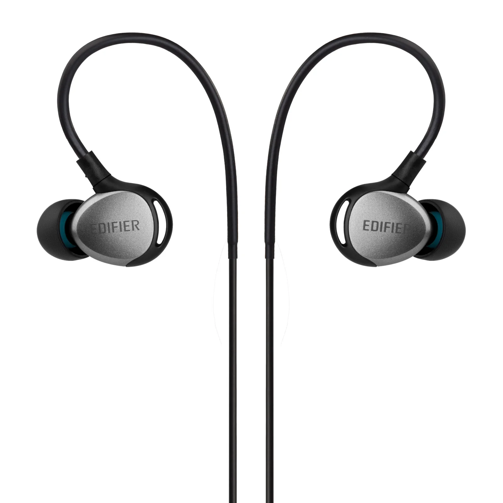 Edifier P281 Waterproof Headphones - Sports In-Ear Earphones IP57 Rated with Memory Around-the-ear Wire for Workout - Black