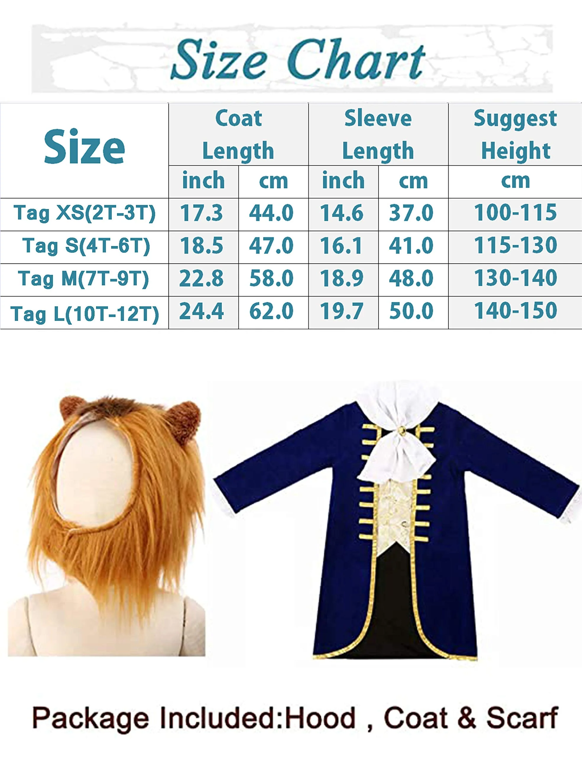 Augwindy Prince Charming Costume Colonial Cosplay Dress Up Pretend Play Halloween Party for Toddlers Kids Boys Aged 3-12
