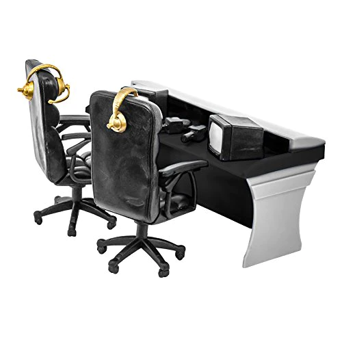 Figures Toy Company Ultimate Black Commentator Table Playset for Wrestling Action Figures