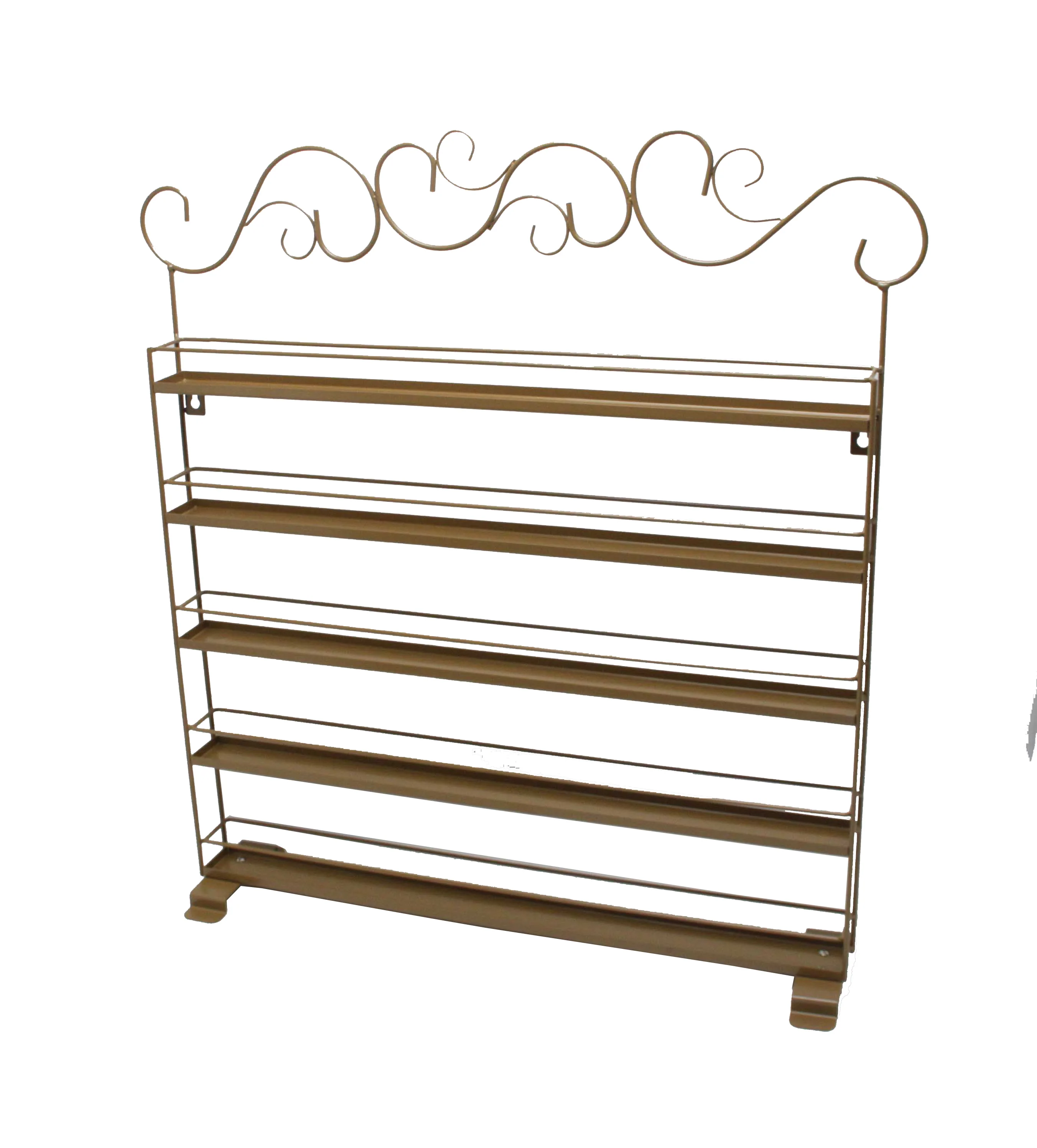 FixtureDisplays Copper Metal Nail Polish Wall Mount Countertop Organizer Display Rack essential oil rack 16034-COPPER