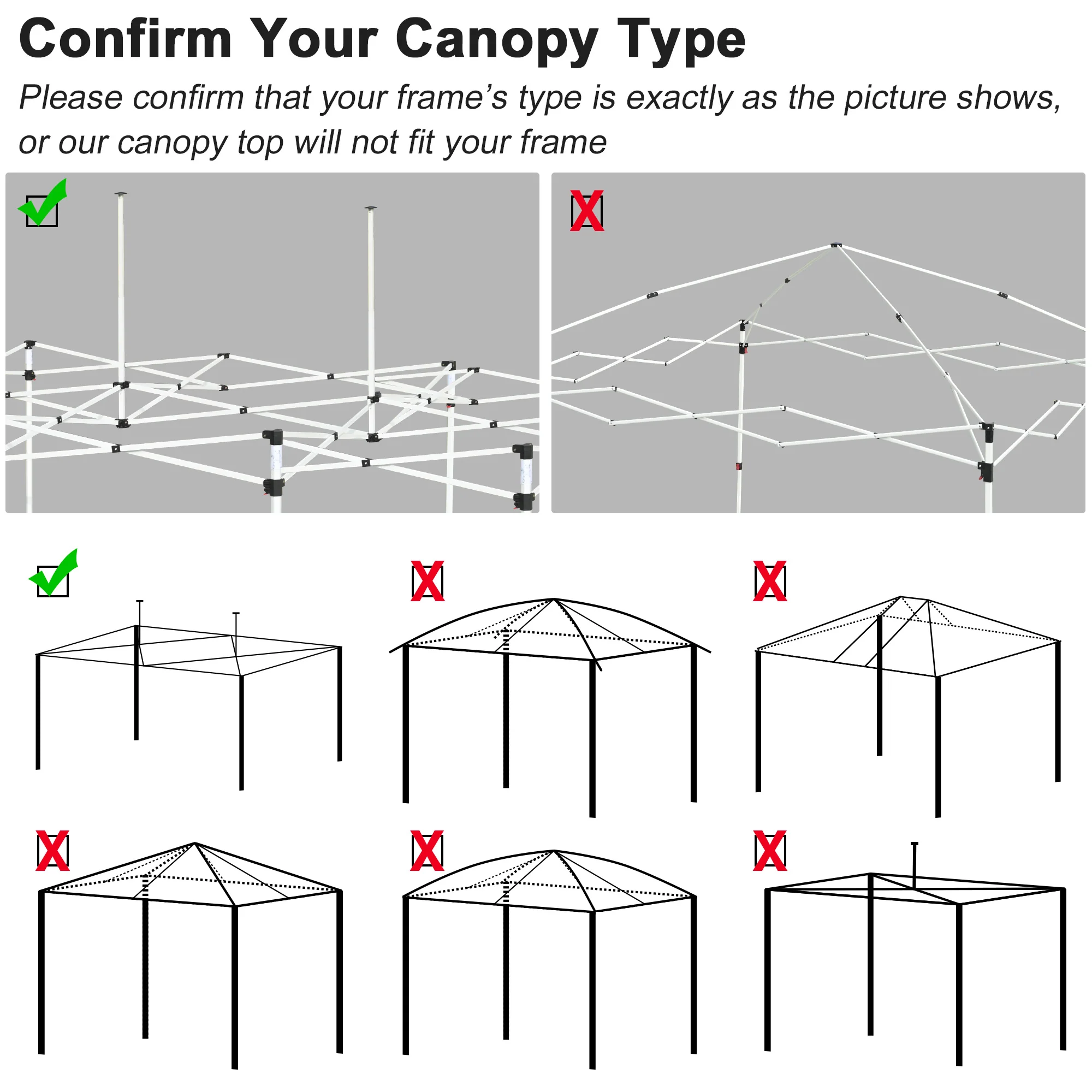 Yescom 9.6*19.1Ft Replacement Canopy Top Cover UV50+ Outdoor Patio Home Garden 10x20Ft