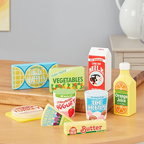 Melissa &a; Doug Fridge Food Wooden Play Food Set (9 Pcs)