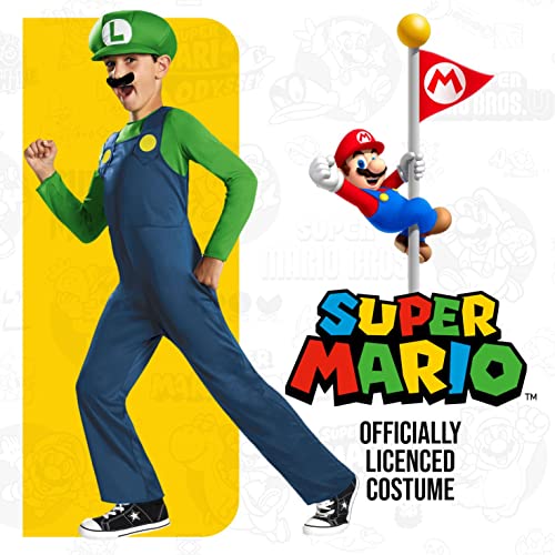 Disguise Nintendo Super Mario Brothers Luigi Classic Boys Costume, Small/4-6