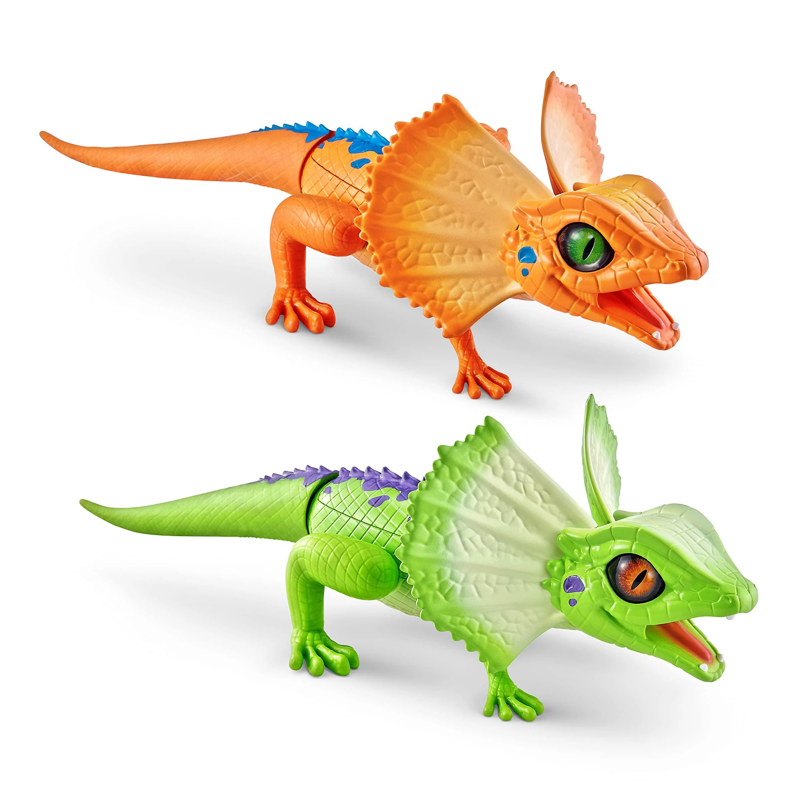 robo alive 2-pack orange lizard and green lizard series 2 (mail box) by zuru, gifts for boys and girls 3,4,5 years old+, birt