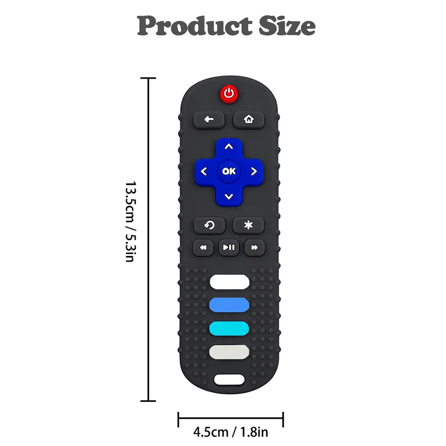 ersihua silicone baby teething toys, teething toys for babies 0-18 months, baby silicone chew toys?remote control shape teething toys