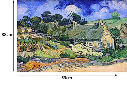 Hnhscb puzzles for adults 500 pieces van gogh thatched cottage educational puzzle games for home decoration for friends