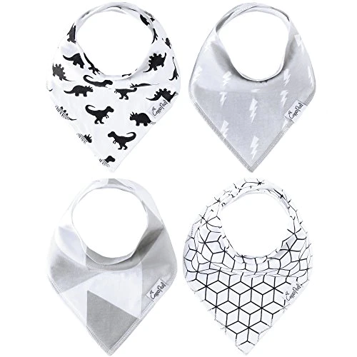Copper Pearl Baby Bandana Drool Bibs for Drooling and Teething 4 Pack Gift Set for Girls 